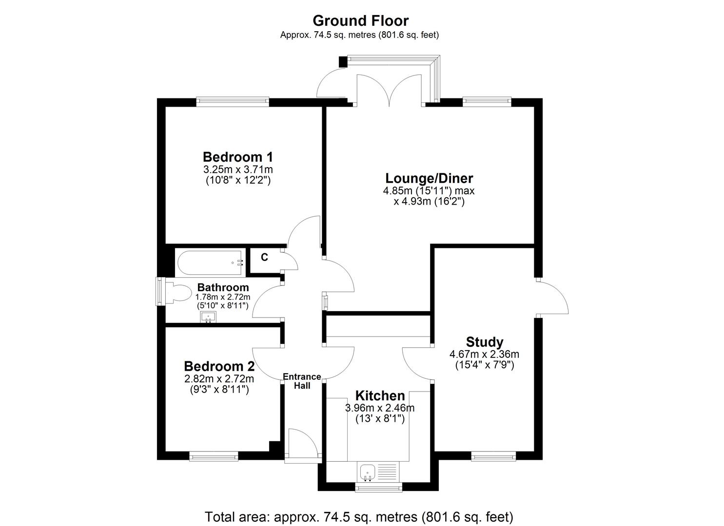 Floorplan.Robert Westall Way, North Shields